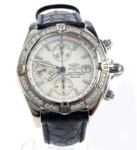 breitling 1884 a13358|Breitling a13356 diamond bezel.